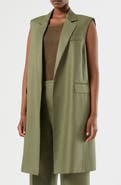 Marina Rinaldi Mallo Long Linen Vest