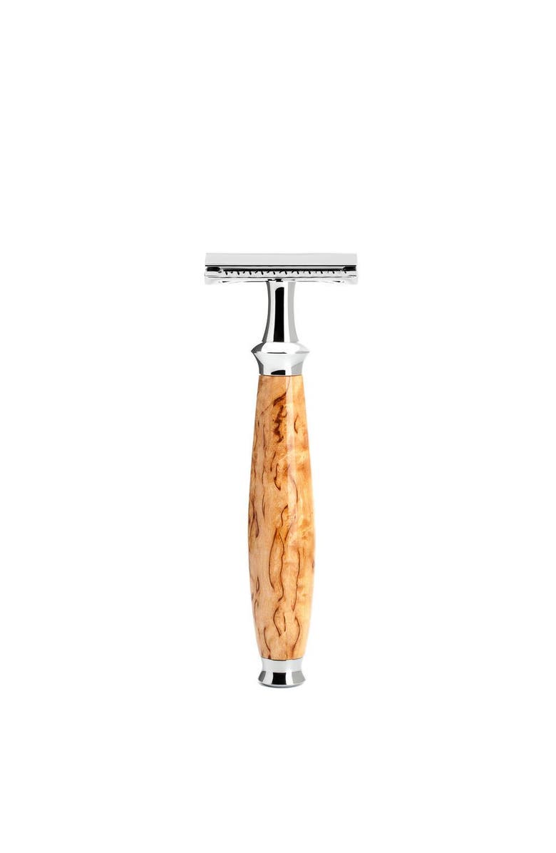 MÜHLE Purist Karelian Masur Birch Safety Razor, Main, color, Masur Birch