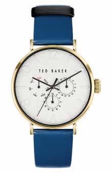 Ted Baker Phylipa Gents Leather Strap Watch, 41mm