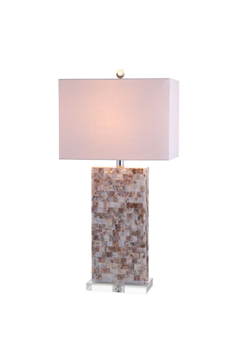 Cannon Seashell and Crystal LED Table Lamp, Main, color, Natural/Clear