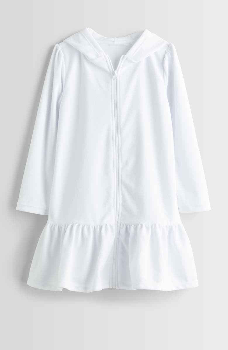 Tucker + Tate Kids' Hooded Long Sleeve Terry Cover-Up Dress, Main, color, 