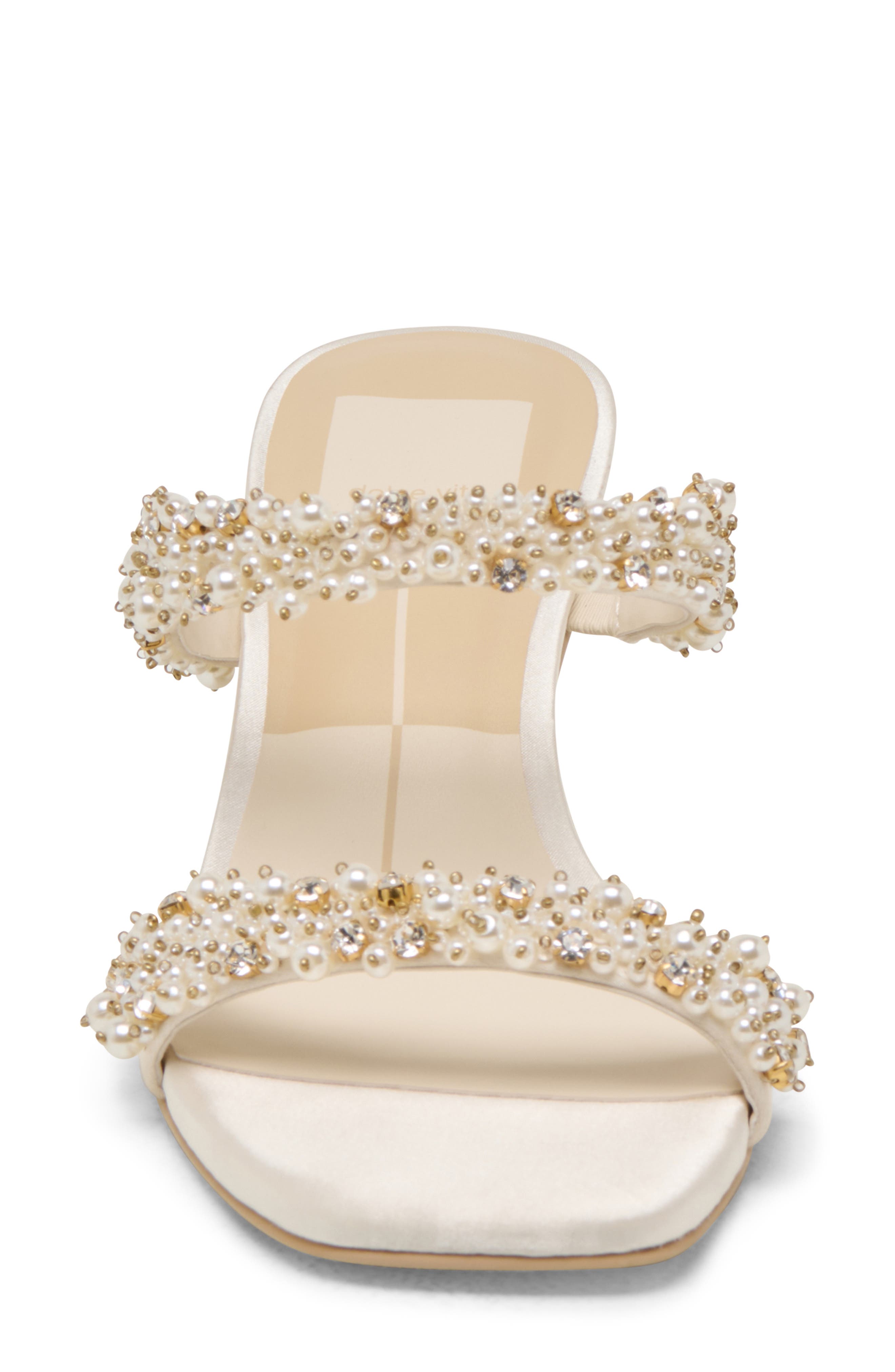 Dolce Vita Genora Rhinestone Sandal, Alternate, color, Ivory Rhinestone