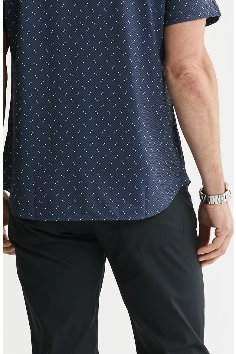 Performance Tech Button-Up Shirt, Alternate, color, NAVY GEO