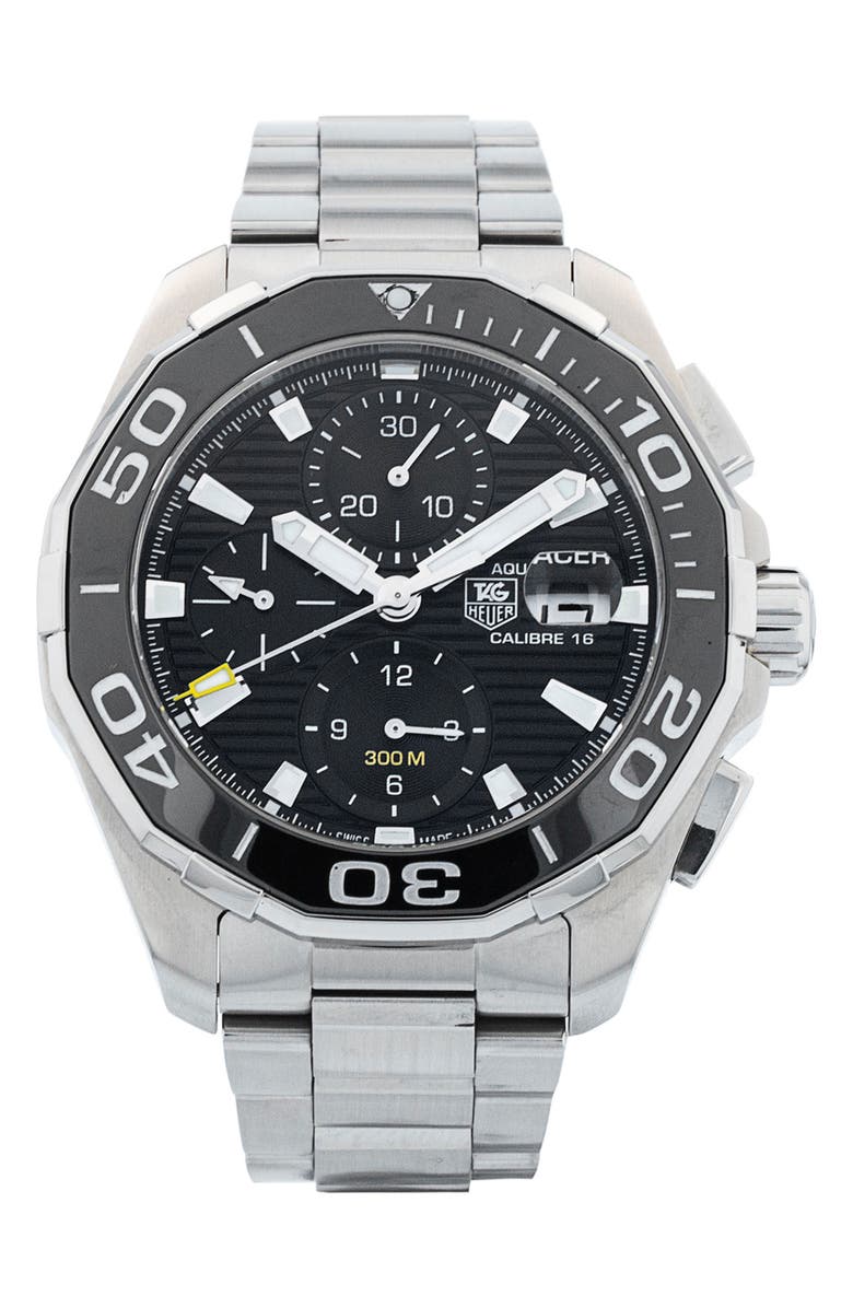 Watchfinder & Co. Tag Heuer Preowned Aquaracer Chronograph Bracelet Watch, 43mm, Main, color, 