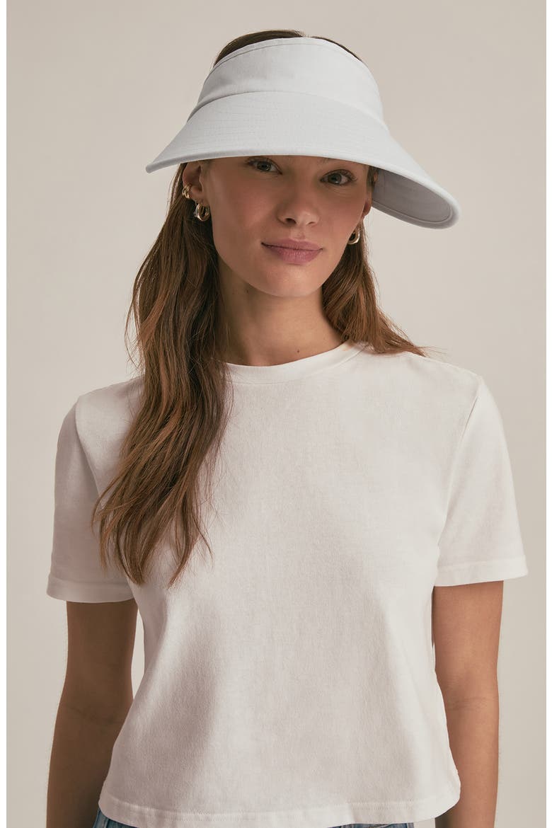 Wide Brim Visor, Alternate, color, WHITE