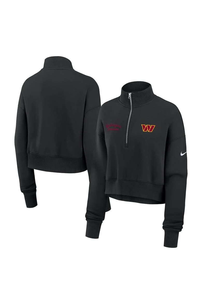 Women's Nike Black Washington Commanders Primetime Phoenix Half-Zip Sweatshirt, Alternate, color, Black