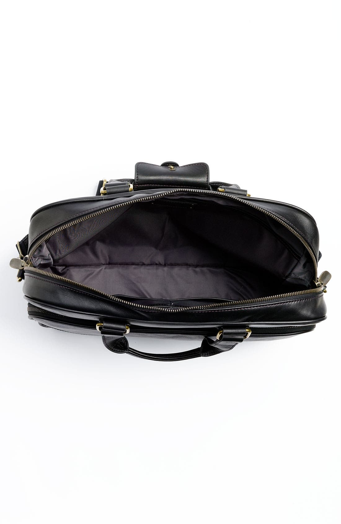 Bosca Slim Leather Briefcase, Alternate, color, 