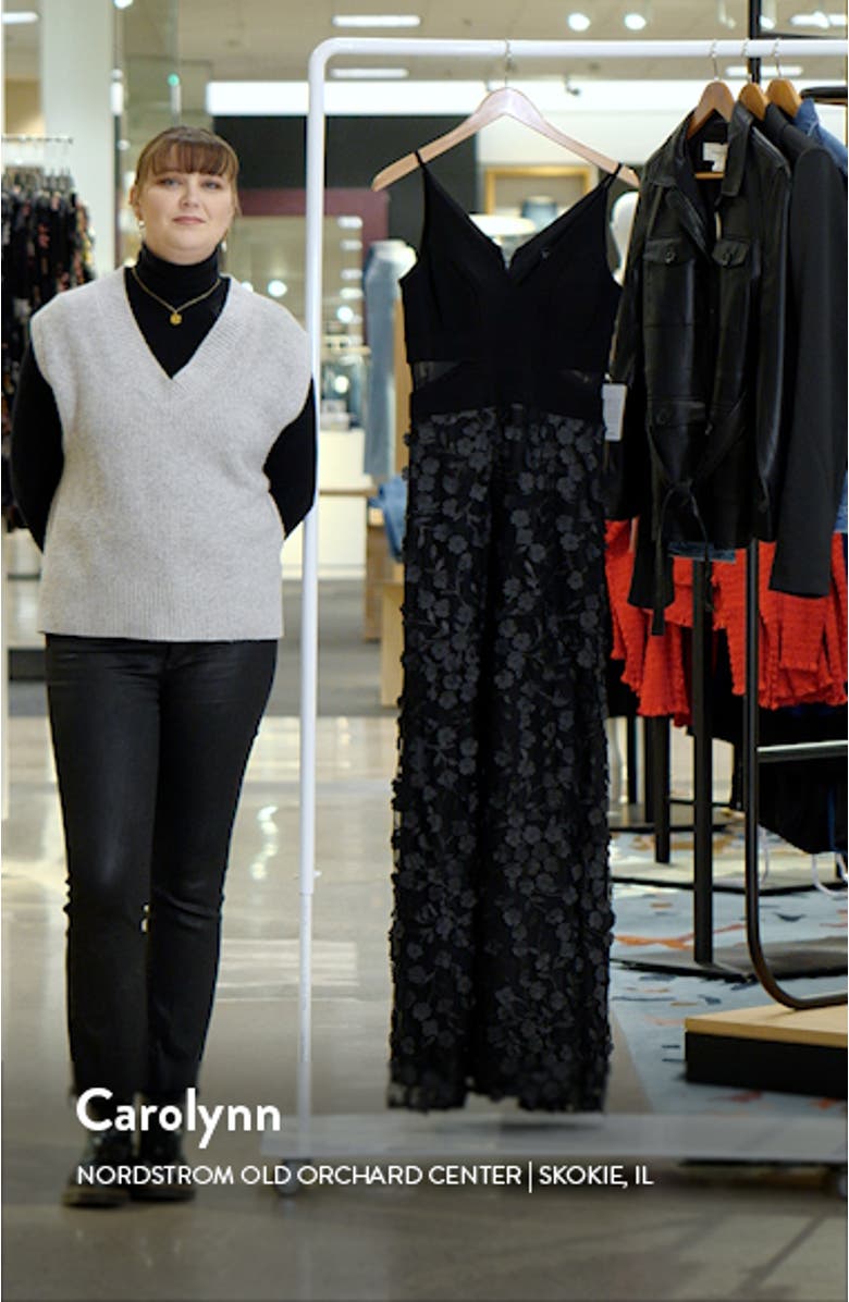 Xscape Floral Appliqué Gown, sales video thumbnail