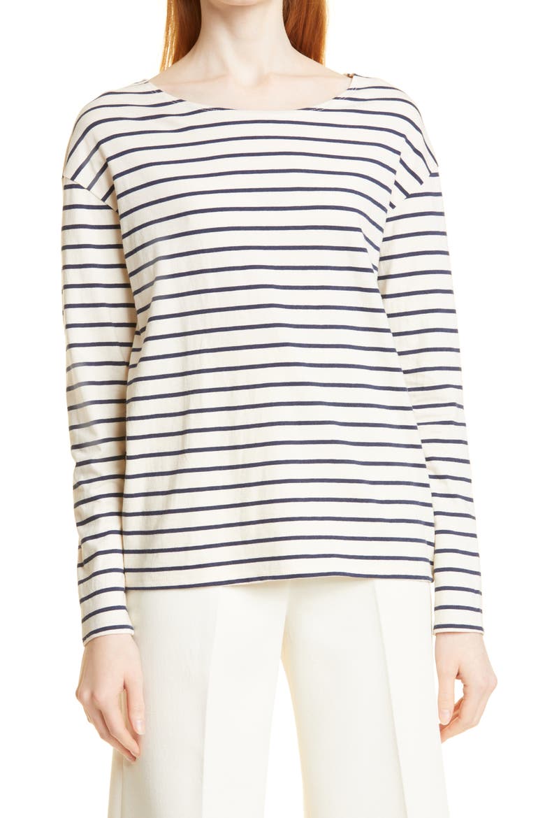 Arlette Stripe T-Shirt, Main, color, DARK NAVY STRIPE