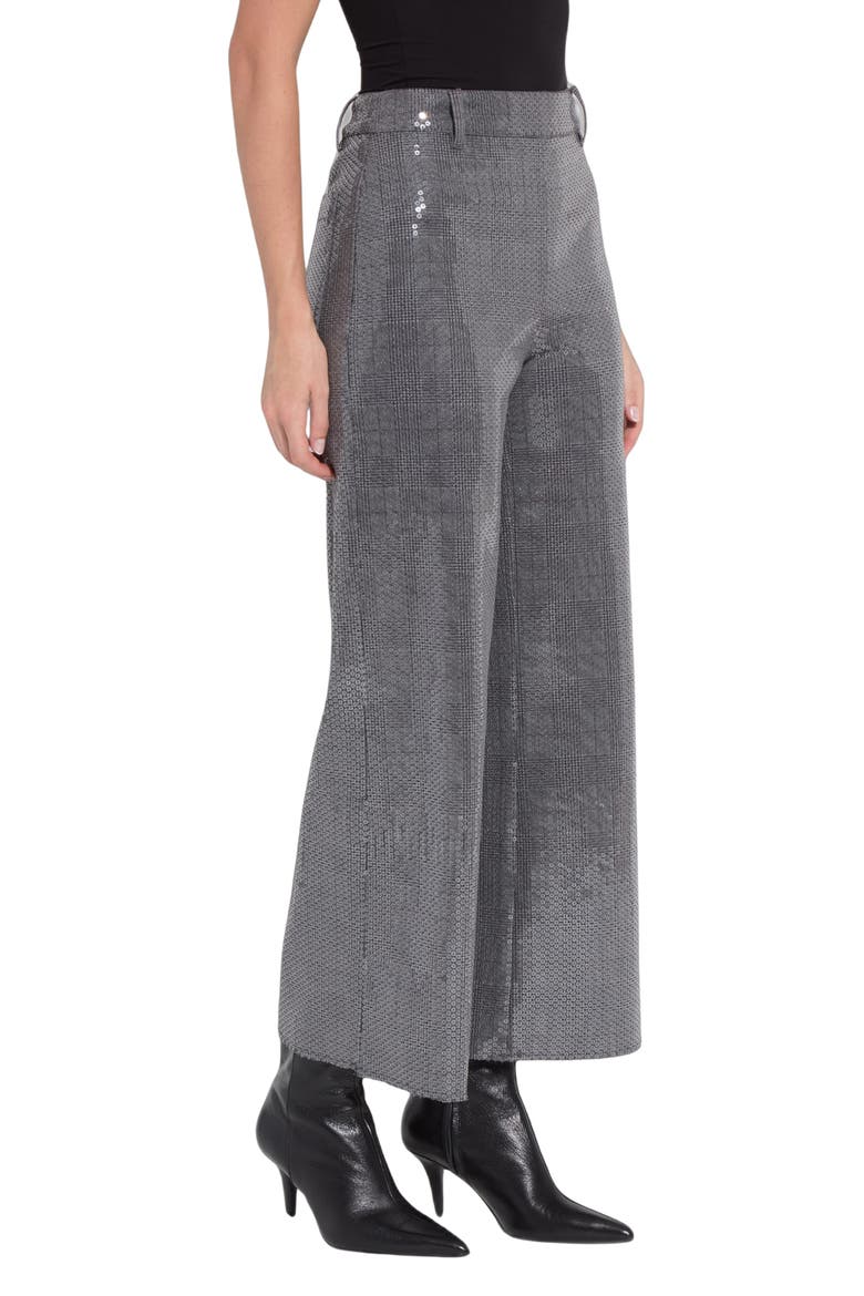 Mireille Sequin High Waist Wide Leg Trousers, Alternate, color, SEQUINED PRINCE OF WALES