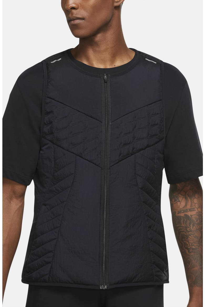 Aerolayer Reversible Running Vest, Alternate, color, BLACK/ REFLECTIVE SILVER