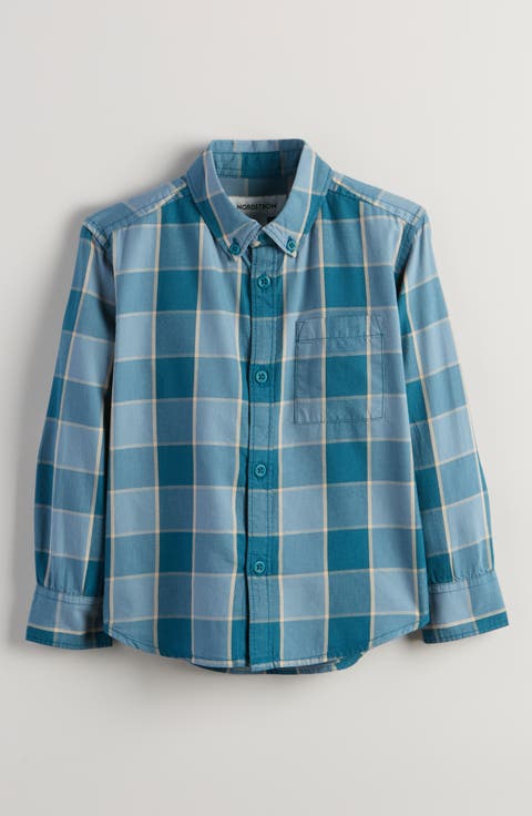 Kids
 Plaid Button-Up Shirt (Big Kid)