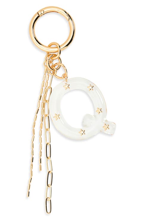 Star Studded Initial Bag Charm