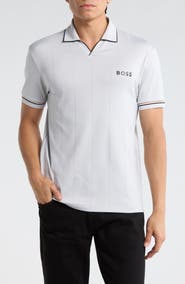 BOSS Palle Tipped Johnny Collar Knit Polo