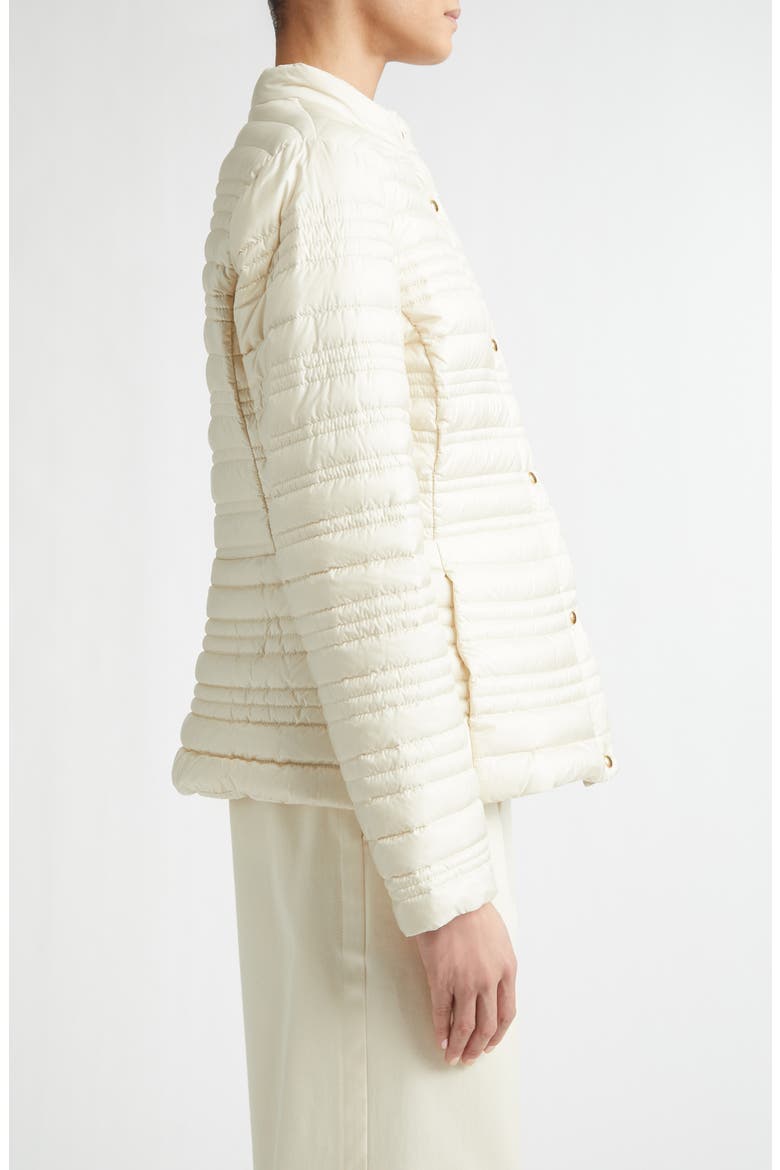 Cataire Stripe Quilted Down Puffer Jacket, Alternate, color, NEUTRAL