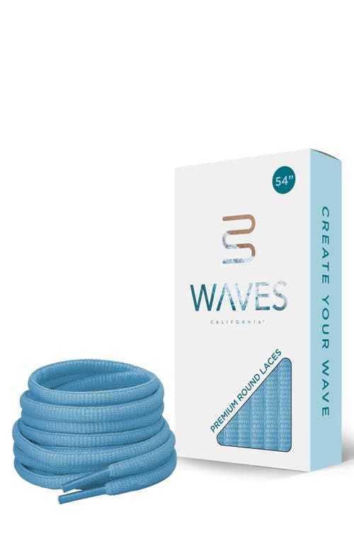 Waves California 54-inch Premium Round Shoelaces In Blue