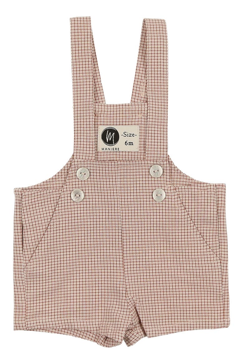 Kids' Check Shortalls, Main, color, RED
