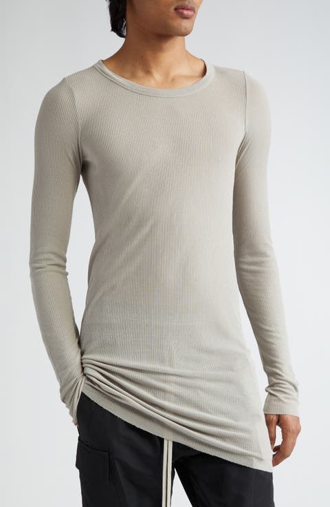 国内発 RICK OWENS アイボリーコットンジャージー長袖シャツ Rick Owens Designer Shirts for Men | Nordstrom