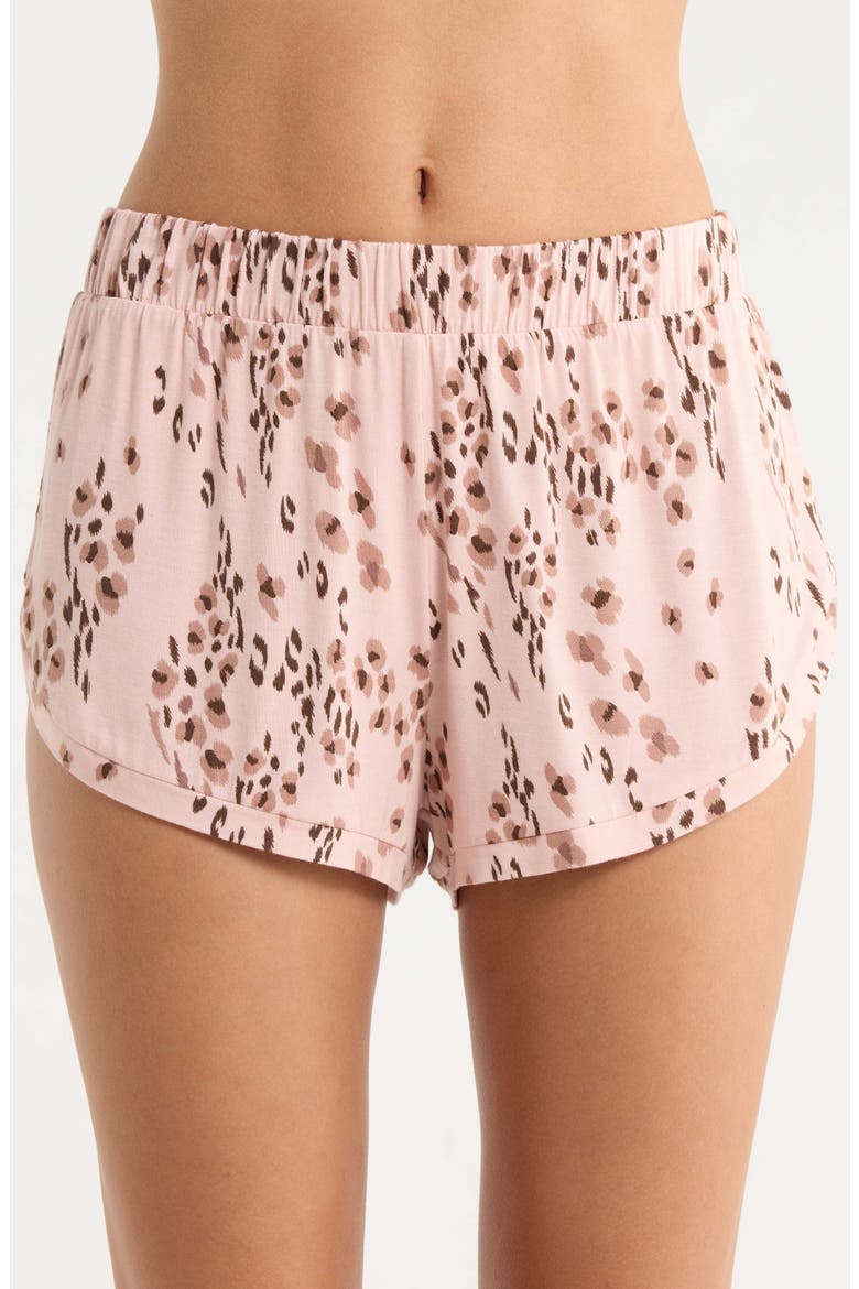 Good Times Short Pajamas, Alternate, color, BEIGE LEOPARD