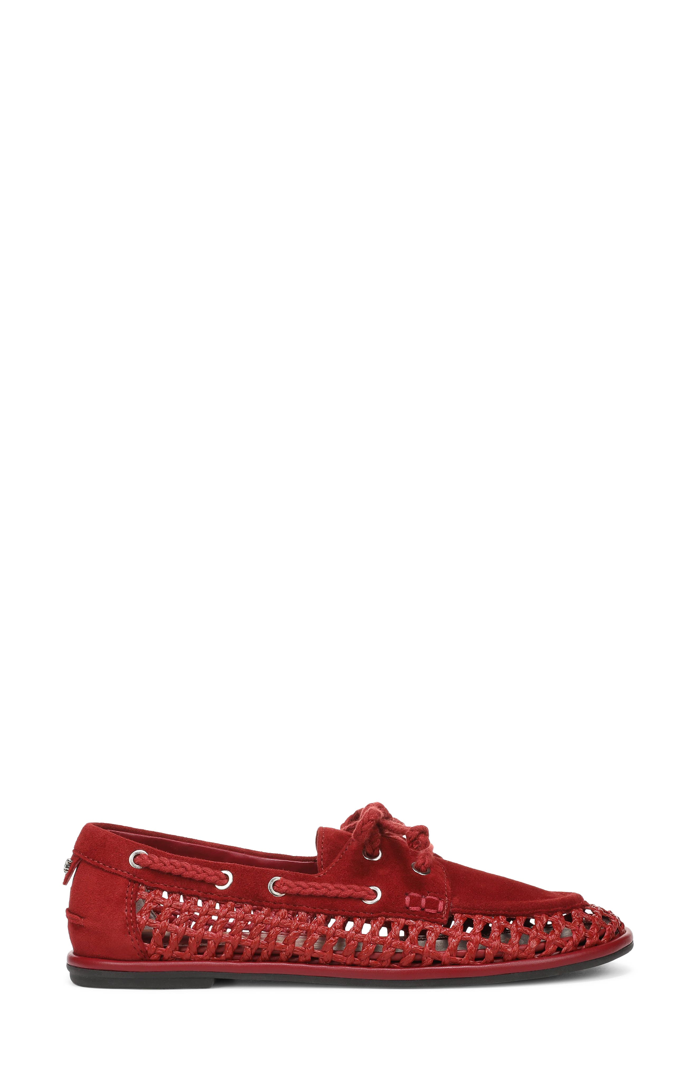 Bria Boat Shoe, Alternate, color, DEEP SCARLET