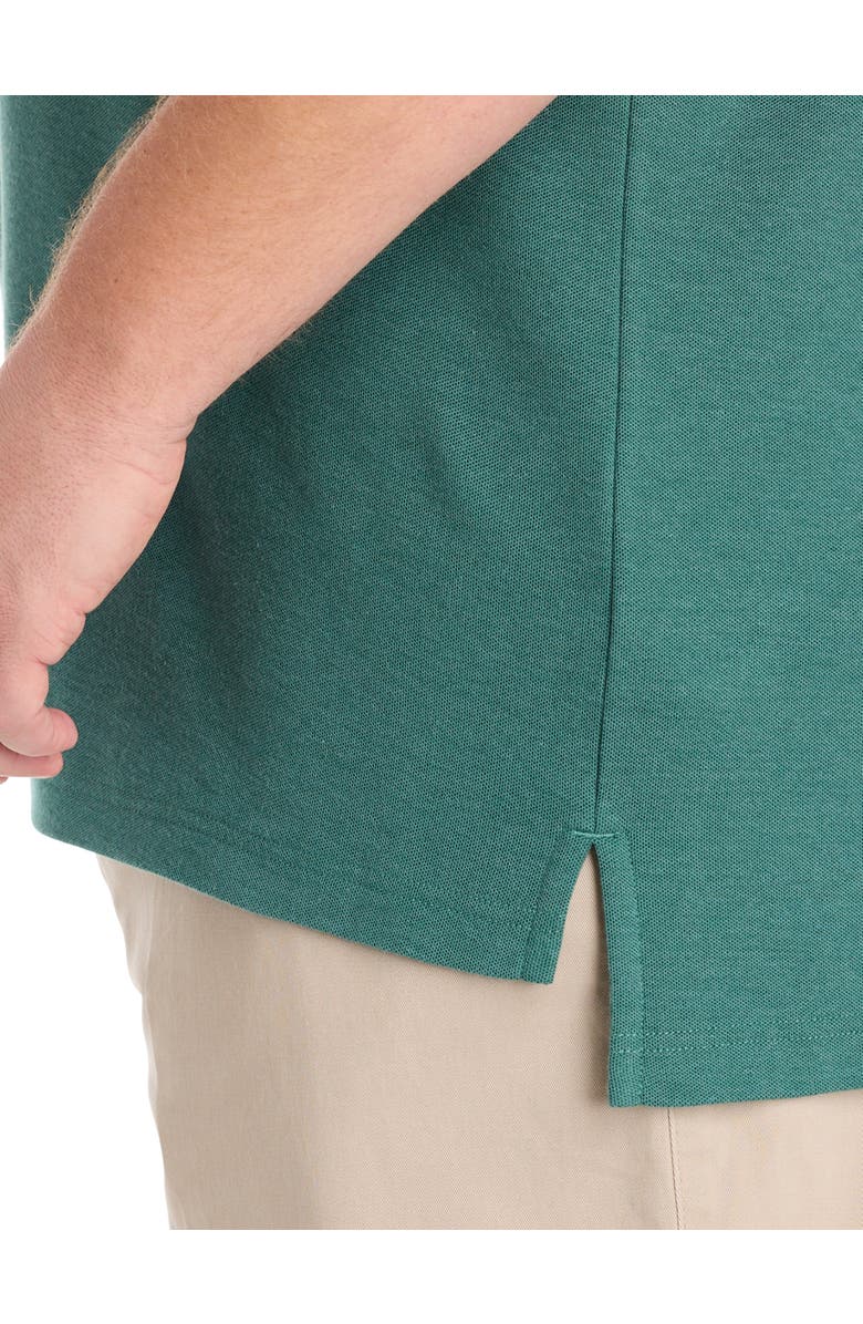 Harbor Bay by DXL Big & Tall Oxford Tipped Polo Shirt V2, Alternate, color, Rainforest