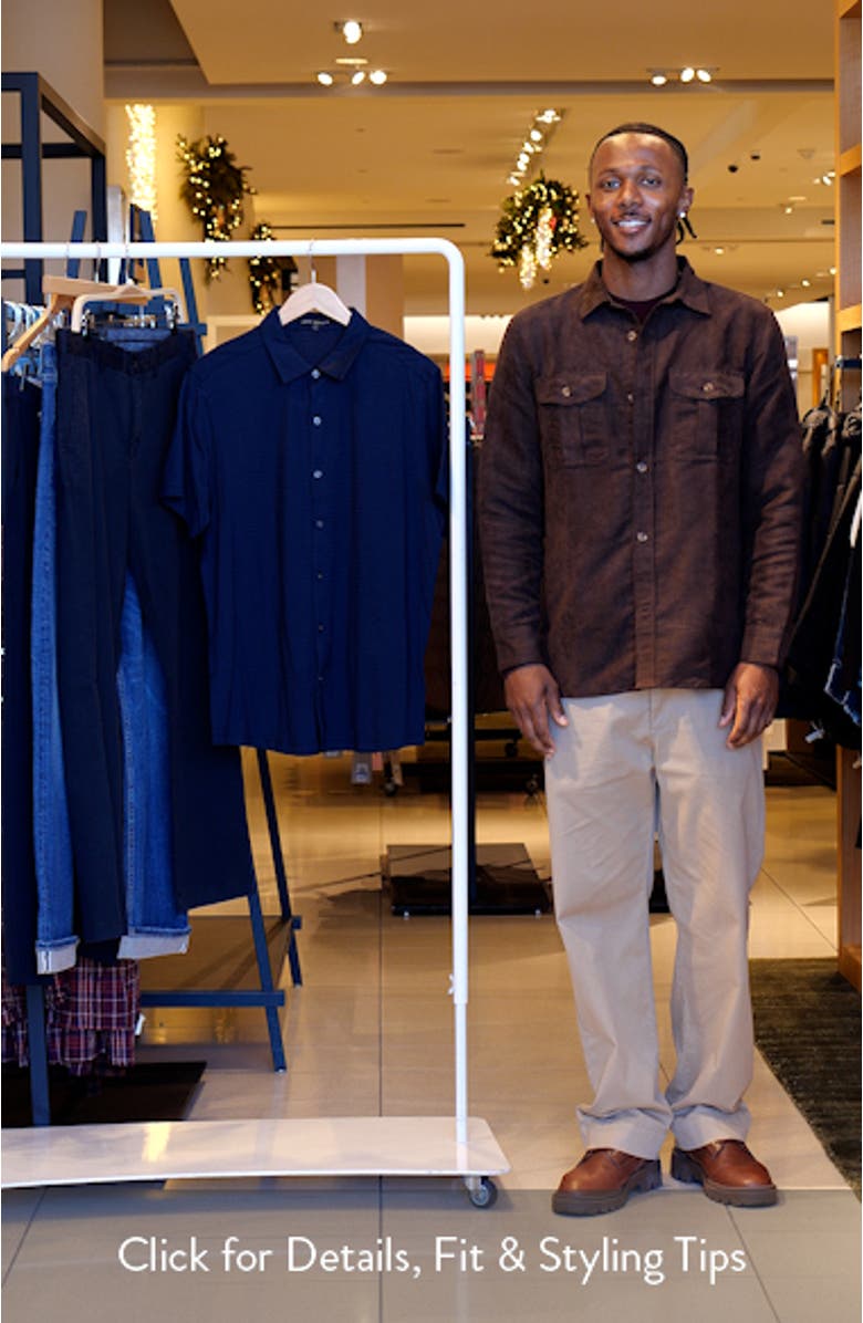 Christopher Short Sleeve Pima Cotton Button-Up Shirt, sales video thumbnail