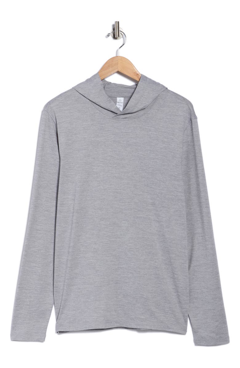 90 DEGREE BY REFLEX Cationic Lay Back Hoodie, Alternate, color, Heather Weathervane