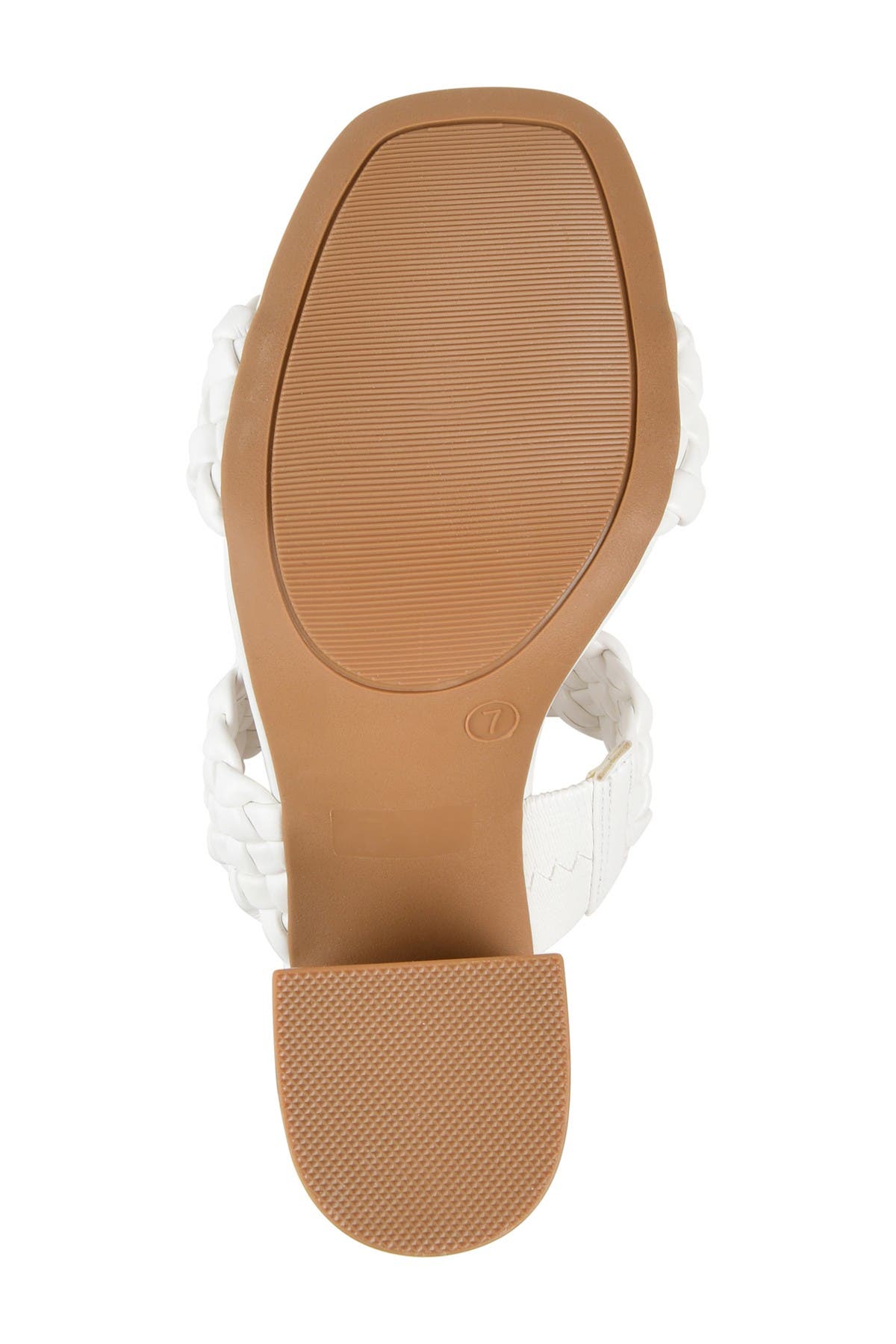 JOURNEE Melissa Woven Strap Block Heel Slide Sandal, Alternate, color, White