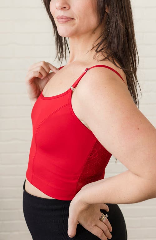Davin & Adley Amelia Pumping And Nursing Crop Cami In Red