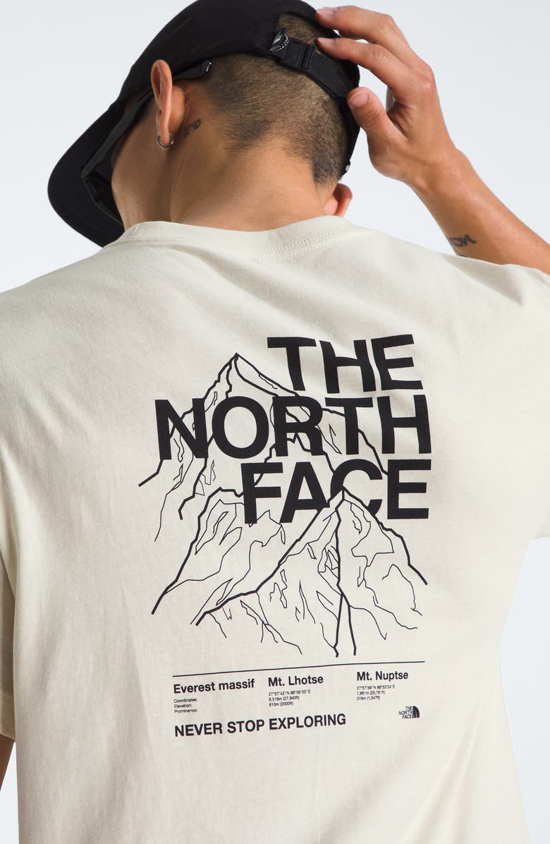 The North Face Evolution Half Dome Mountain Graphic T-Shirt, Alternate, color, White Dune
