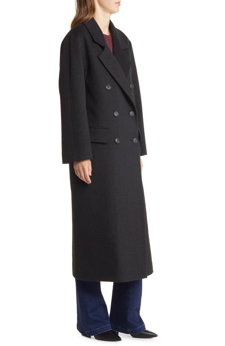 Fleurette Hutton Double Breasted Wool Coat, Alternate, color, 