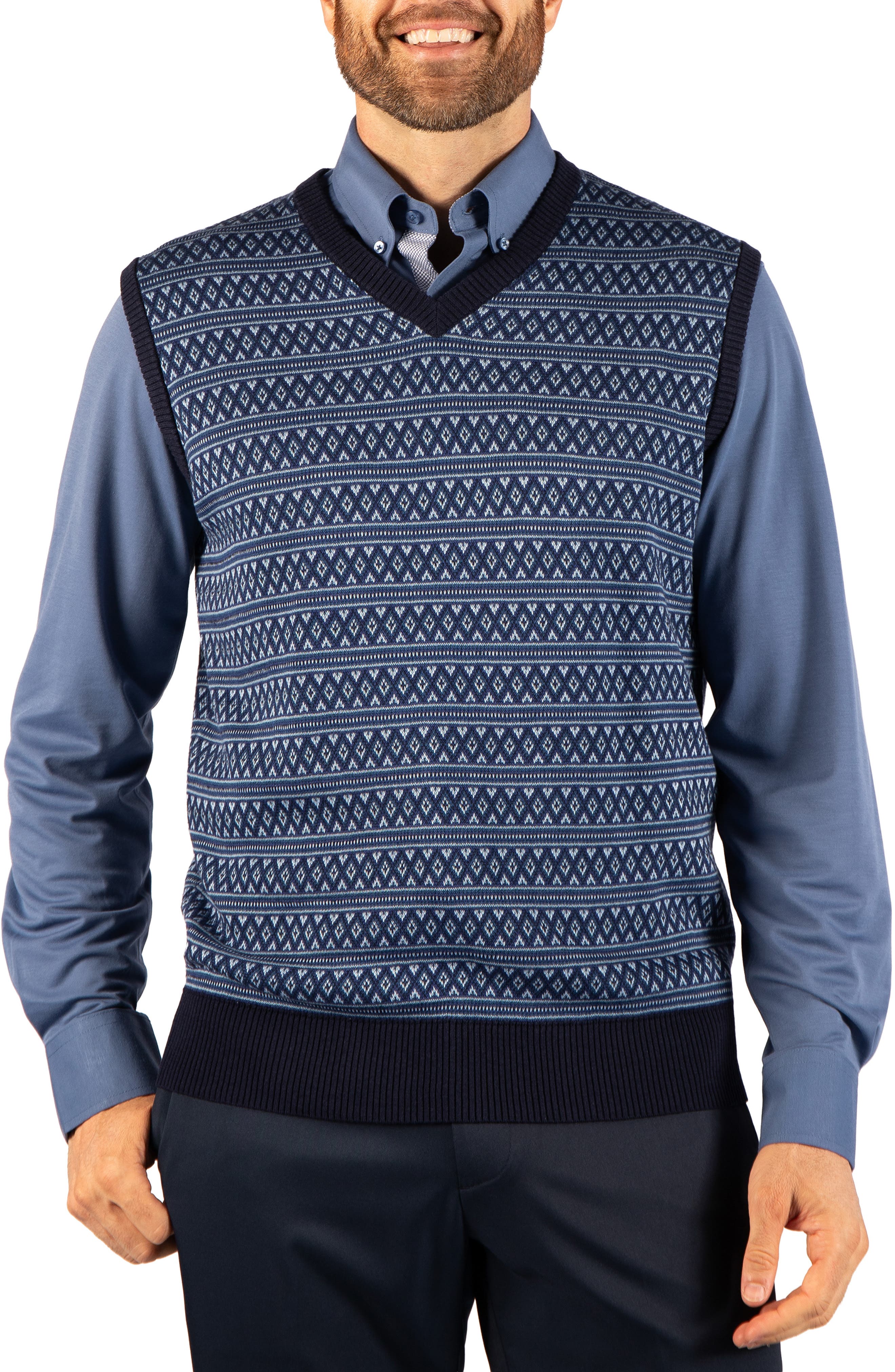 Fair Isle V-Neck Sweater Vest