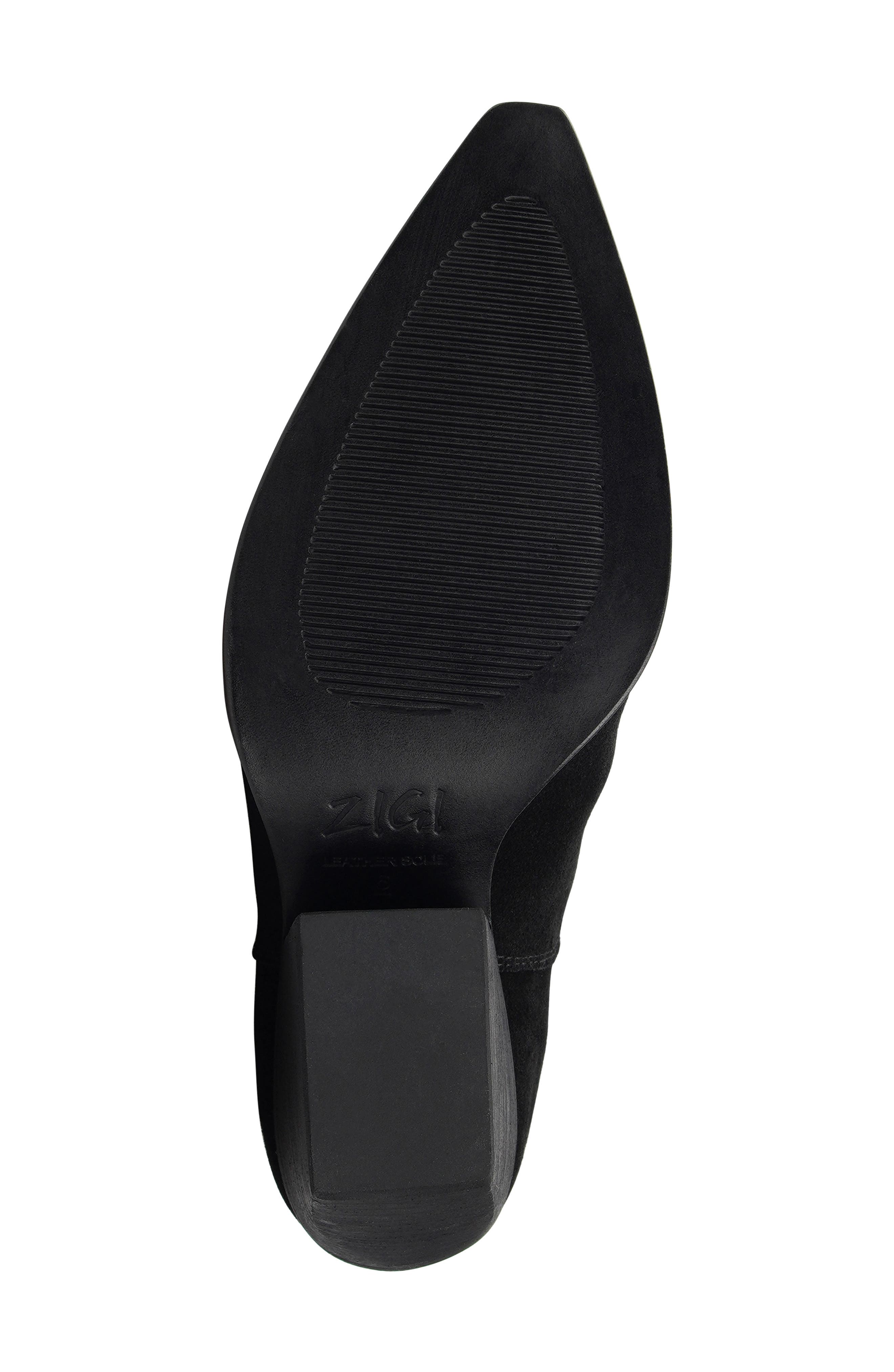 ZIGI Victoryy Pointed Toe Western Boot, Alternate, color, Black Suede