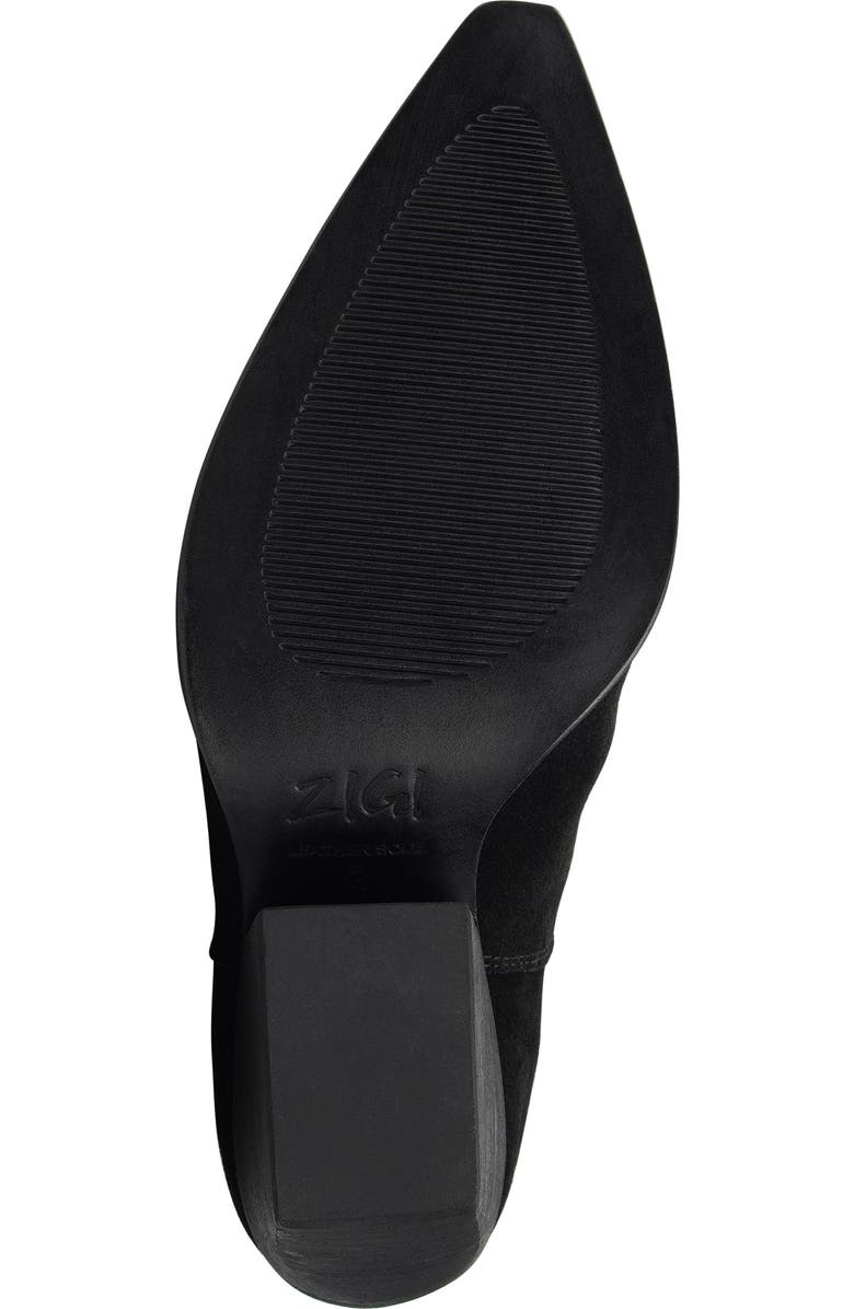 ZIGI Victoryy Pointed Toe Western Boot, Alternate, color, Black Suede
