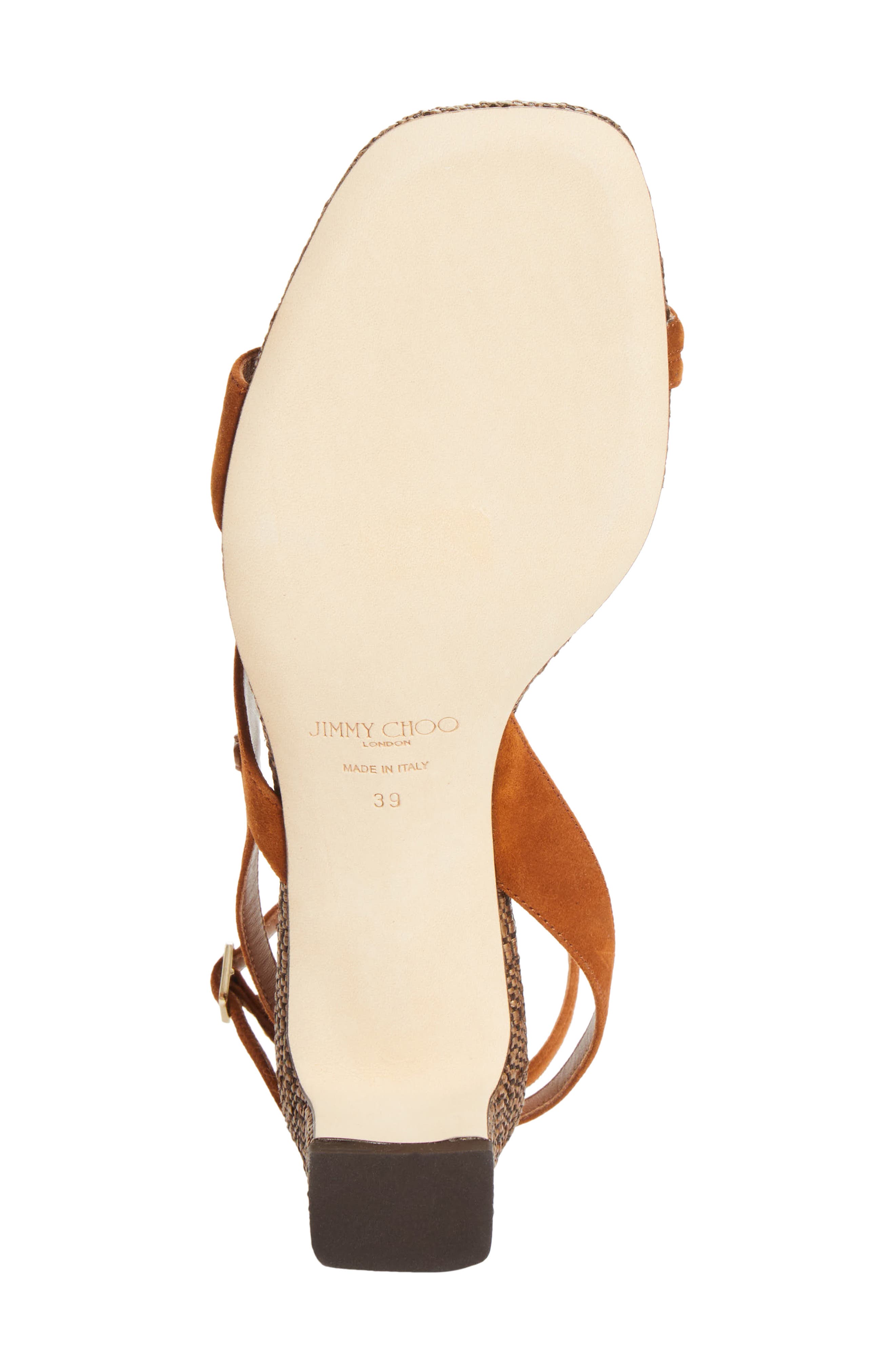 Jimmy Choo Faye Ankle Strap Sandal, Alternate, color, Tan