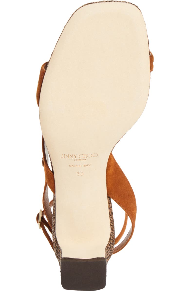Jimmy Choo Faye Ankle Strap Sandal, Alternate, color, Tan