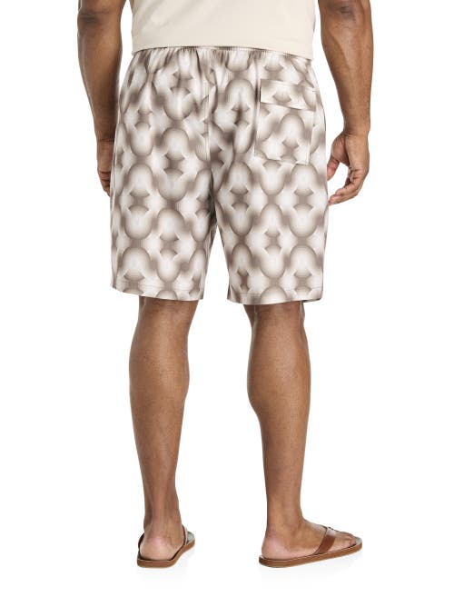 Psycho Bunny Big & Tall Baros Printed Swim Trunks In Natural Linen