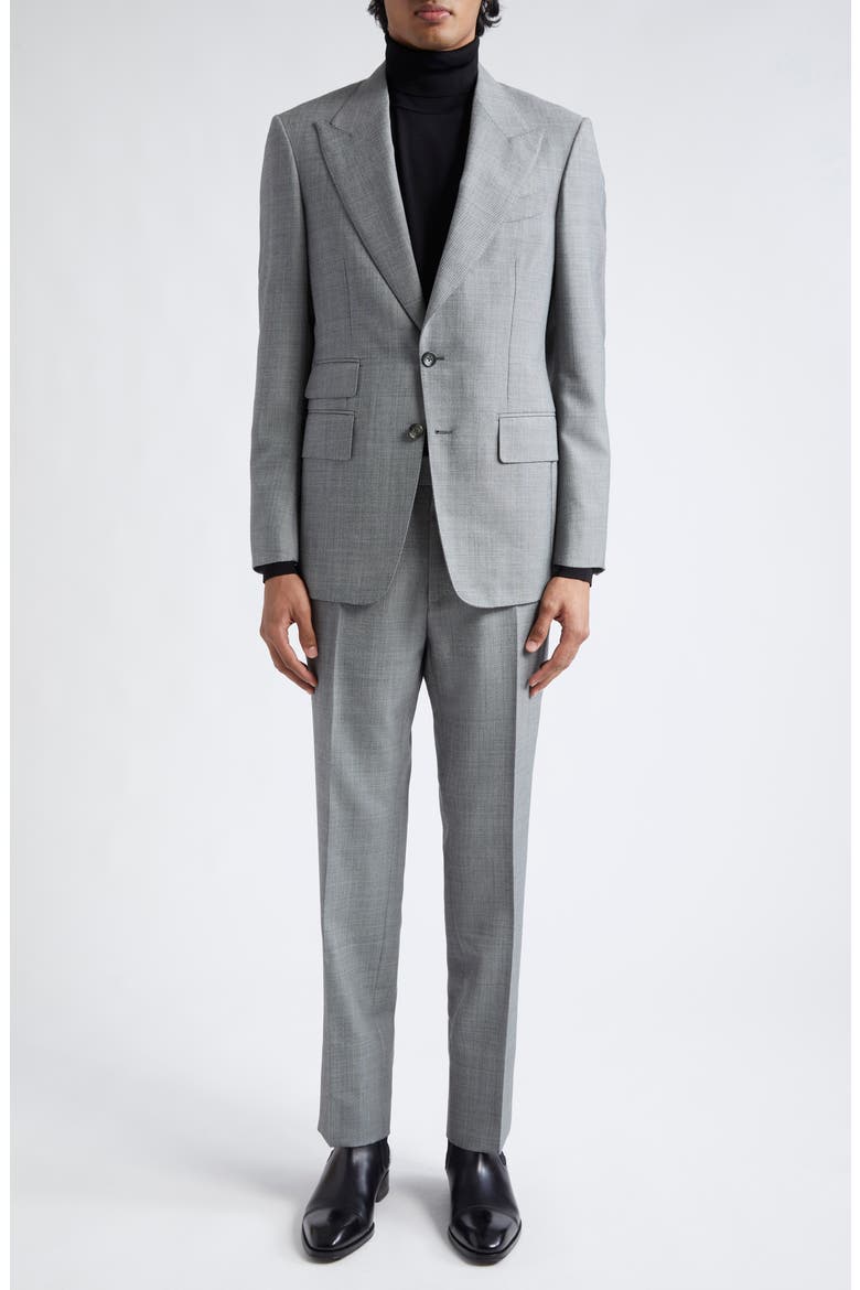 Shelton Sharkskin Suit, Main, color, IG710 DARK GREY