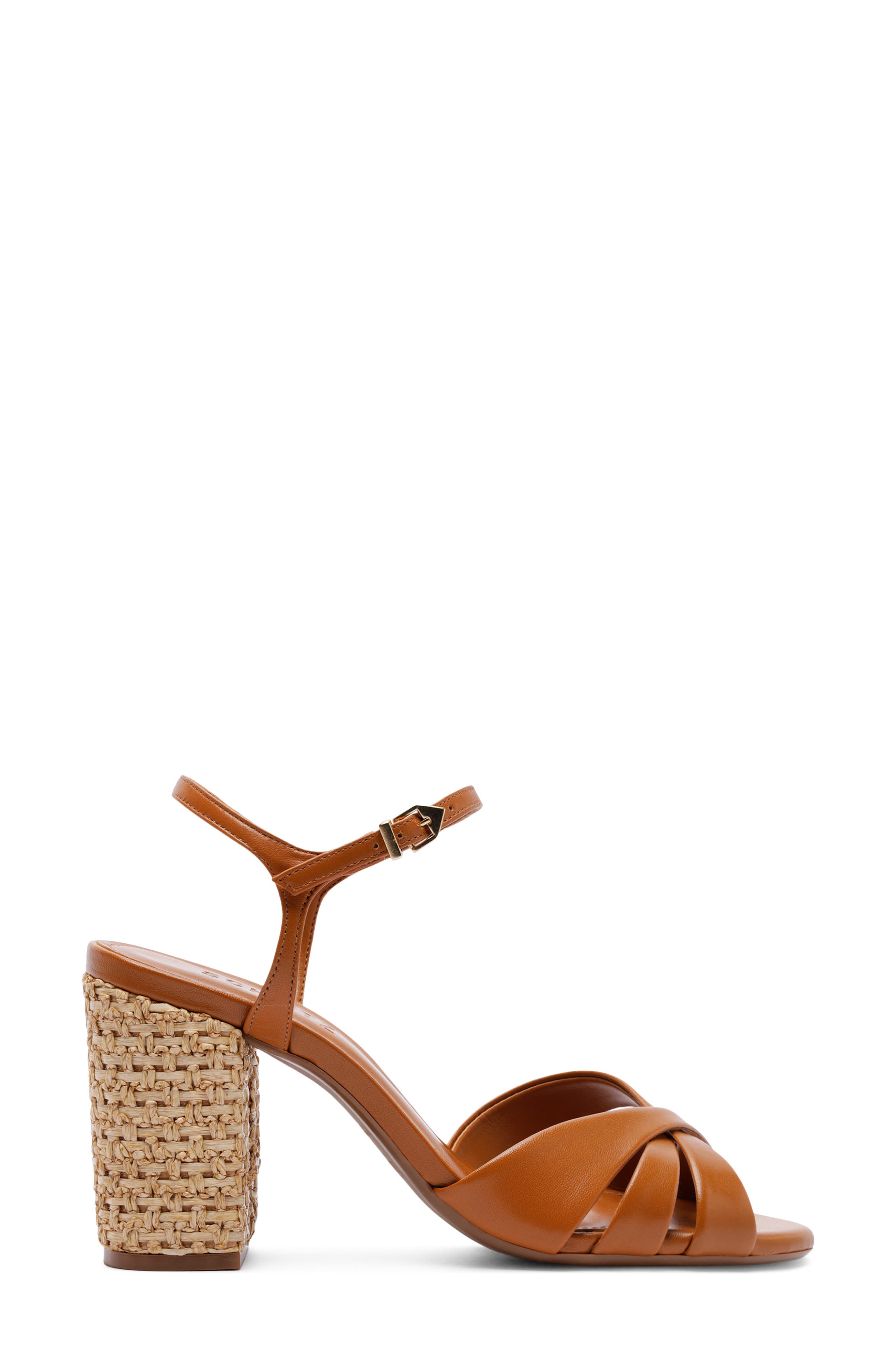 Schutz Keefa Ankle Strap Sandal, Alternate, color, Burnt Honey