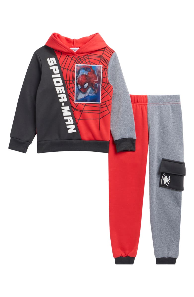 Happy Threads Kids' Spider-Man Lenticular Hoodie & Joggers Set, Main, color,