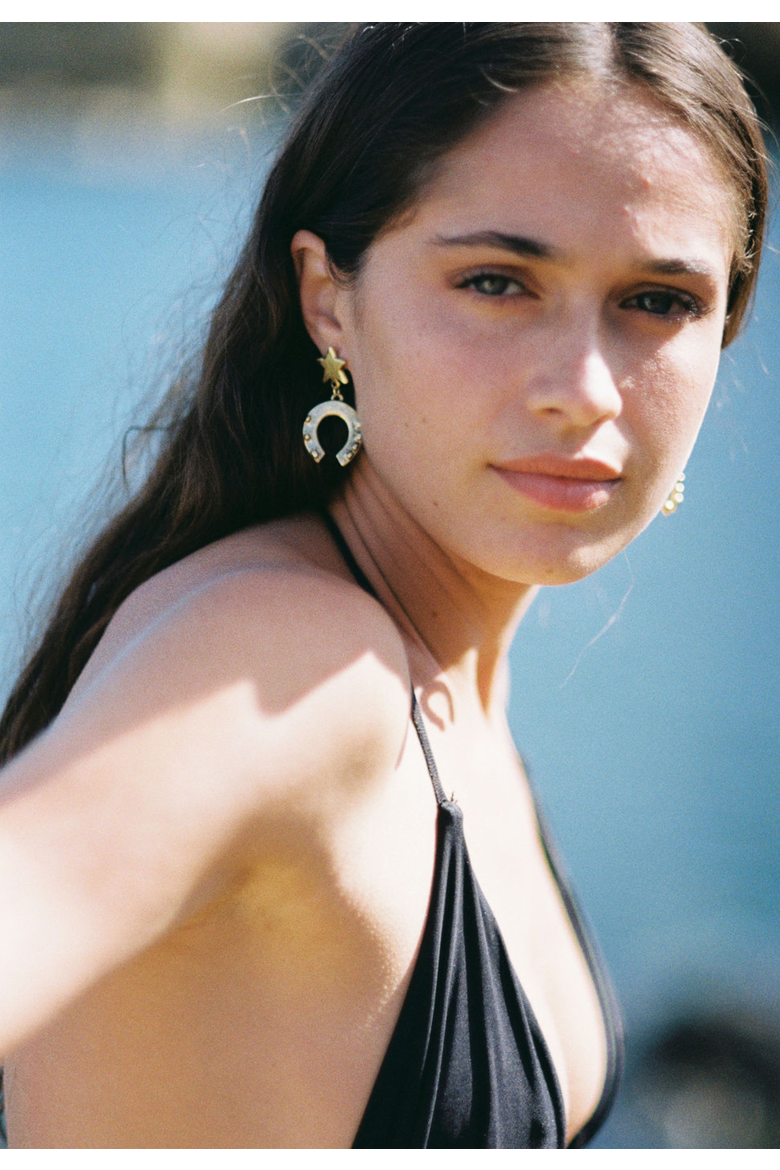 Lucky Earrings, Alternate, color, Gold