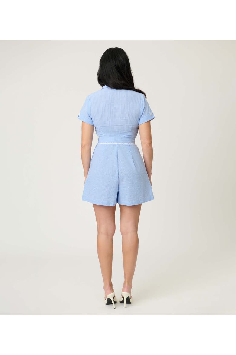 Joyce Shorts, Alternate, color, Gingham Blue
