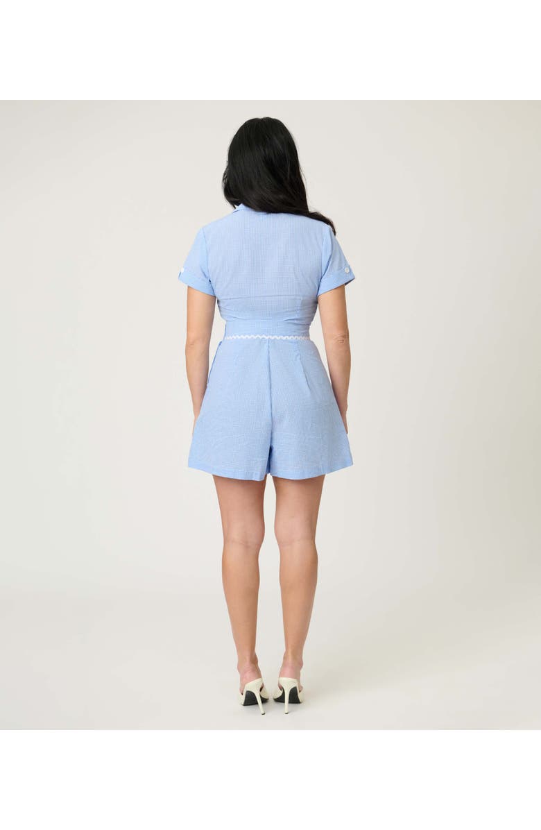 Unique Vintage Joyce Shorts, Alternate, color, Gingham Blue