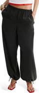 MANGO Elastic Waist Baggy Wide Leg Pants
