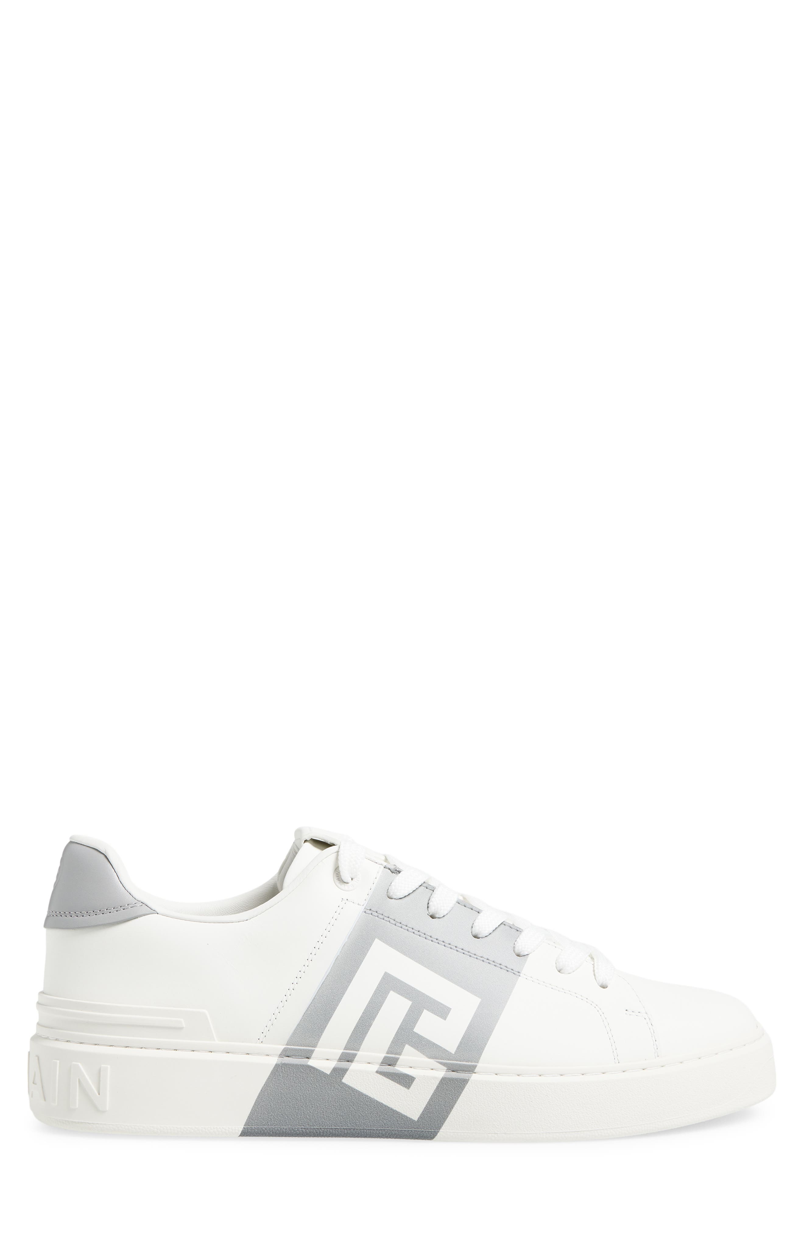 Balmain B-Court Trainers, Alternate, color, Yad Grey/White