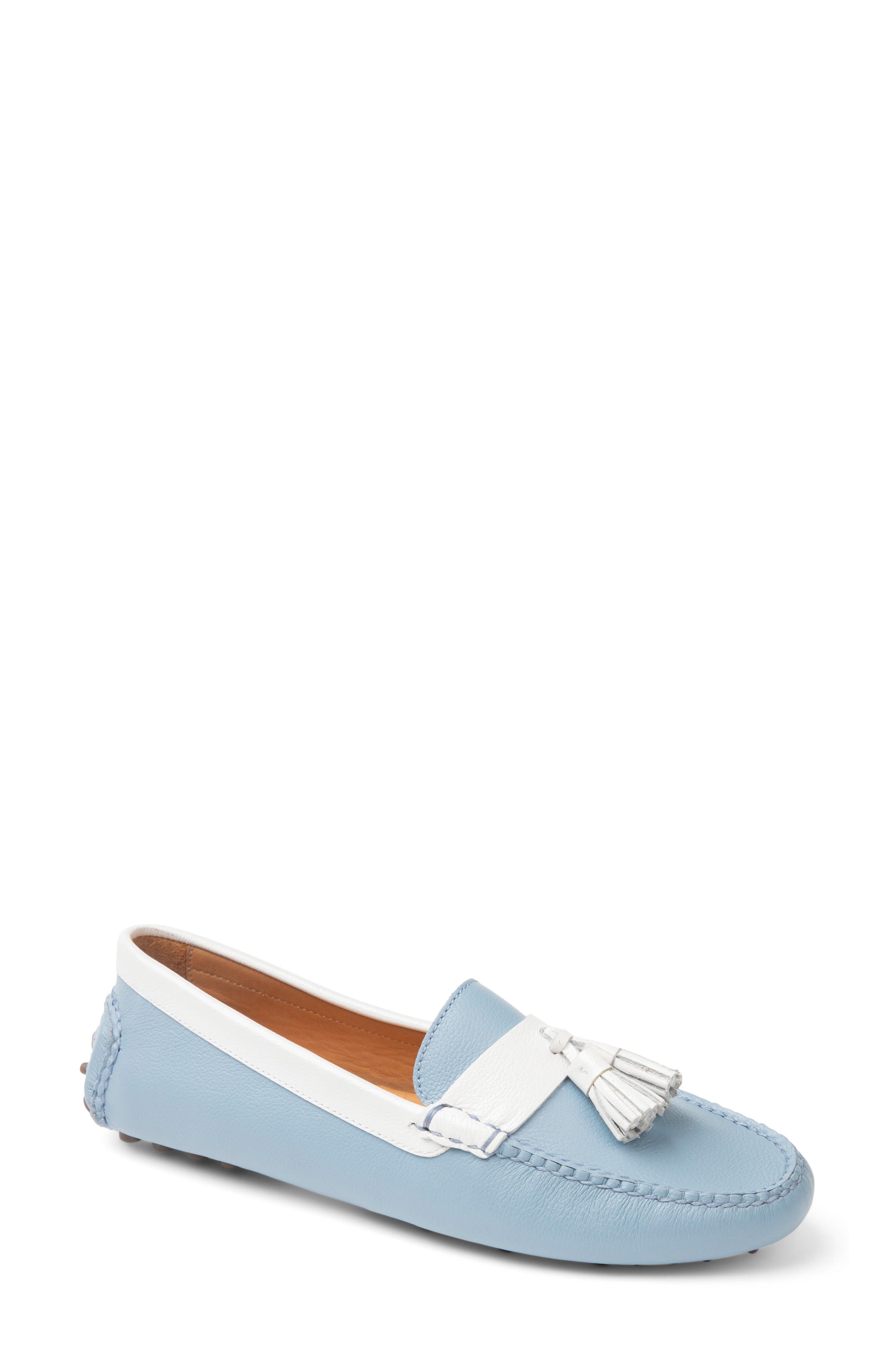  Sky Blue/ White Leather