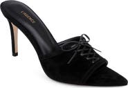 L'AGENCE Thames II Lace Up Pointed Toe Leather Mule