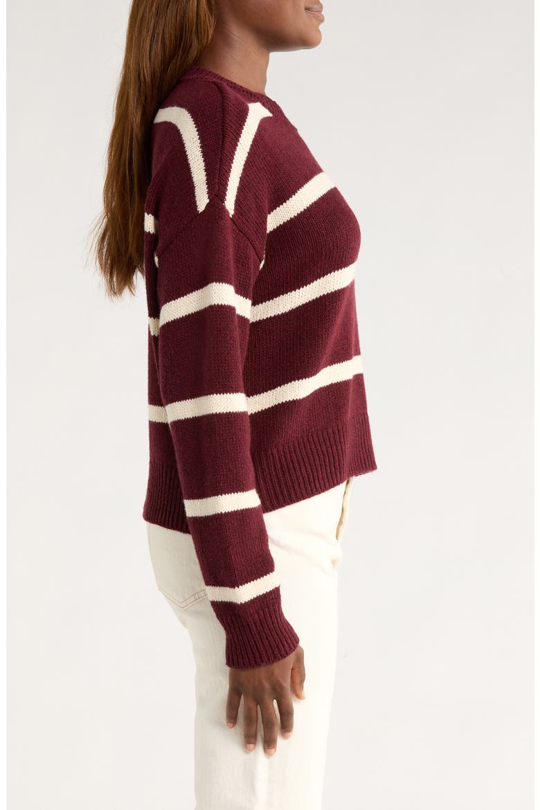 Berkeley Stripe Merino Wool Blend Sweater, Alternate, color, CHERRY STRIPE