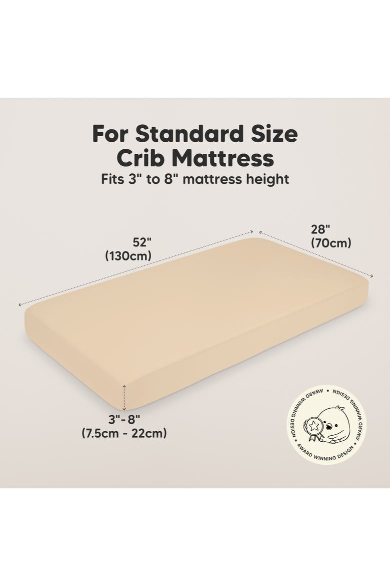 Soothe Fitted Crib Sheet, Alternate, color, Rust