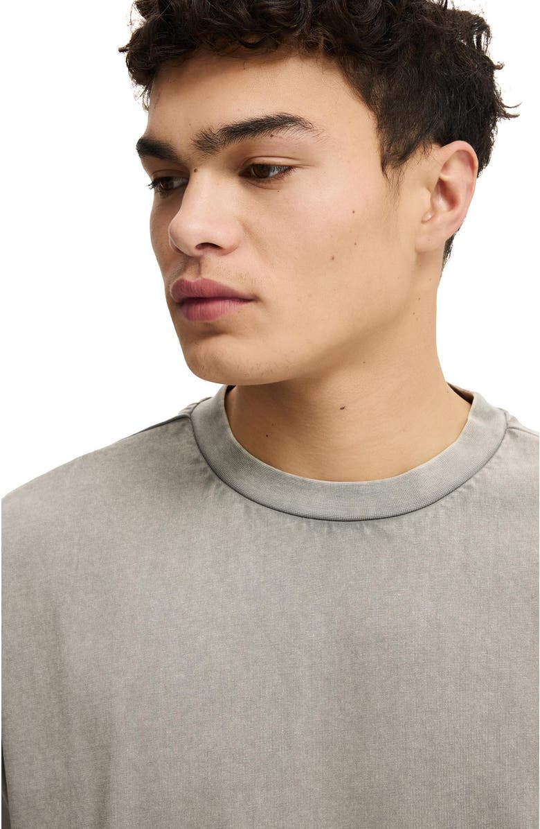 Cotton On Box Fit Plain T-Shirt, Alternate, color, Slate Stone Wash